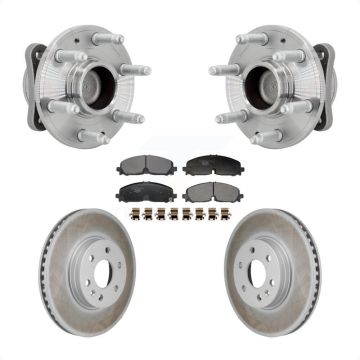 Front Hub Bearing Assembly Coat Brake Rotor Pad Kit For Chevrolet Colorado GMC Canyon RWD KBB-132108