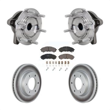 Front Hub Bearing Assembly Coated Disc Brake Rotor Pads Kit For 2019-2023 Ford Ranger 4WD KBB-132115
