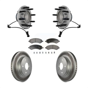 Front Hub Bearing Coat Brake Rotor Pad Kit For 2007-2008 Dodge Ram 1500 With 8 Lug Wheels KBB-132117