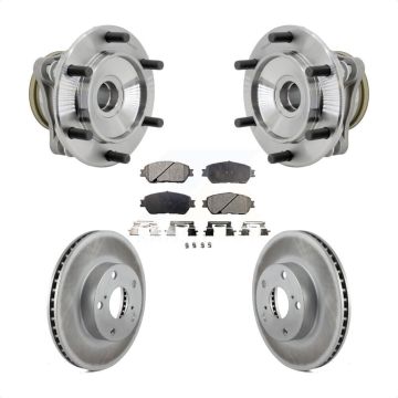 Front Hub Bearing Coat Brake Rotor Pads Kit For 2005-2015 Toyota Tacoma With 5 Lug Wheels KBB-132131