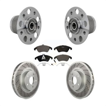 Front Hub Bearing Assembly Coated Brake Rotor Pads Kit For Mercedes-Benz E350 C350 SLC300 KBB-132138