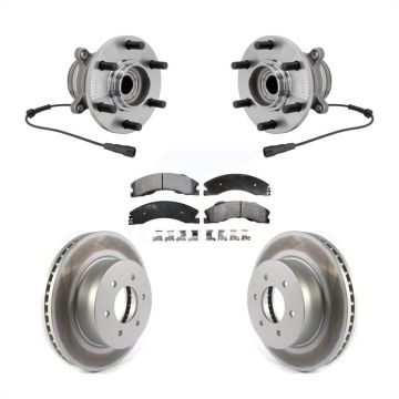 Front Hub Bearing Assembly Coated Disc Brake Rotors And Pads Kit For Nissan TITAN XD KBB-132143