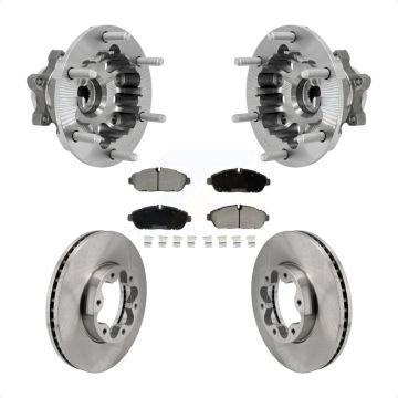 Front Hub Bearing Brake Rotor & Pads Kit For Ford Transit-250 Transit-350 Transit-150 AWD KBB-132152