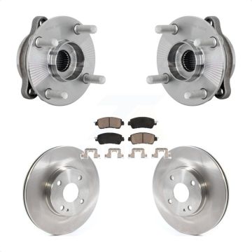 Front Hub Bearing Assembly Disc Brake Rotor And Ceramic Pad Kit For Toyota Yaris iA Scion KBB-132160