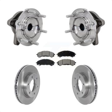 Front Hub Bearing Assembly Disc Brake Rotors And Pads Kit For 2019-2023 Ford Ranger 4WD KBB-132161
