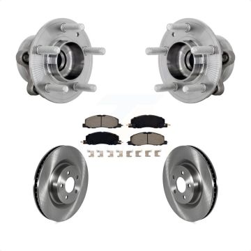 Front Hub Bearing Brake Rotor And Pad Kit For 2020-2022 Ford Explorer Lincoln Aviator AWD KBB-132163