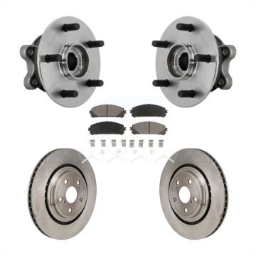 Front Hub Bearing Assembly Disc Brake Rotors And Pads Kit For 2020-2022 Toyota Highlander KBB-132166