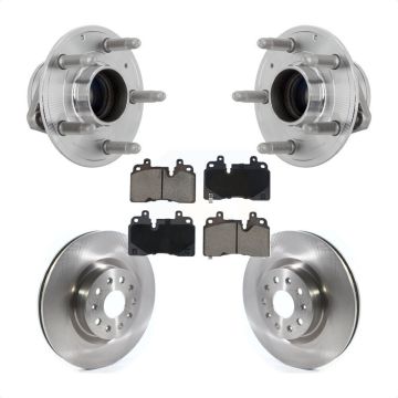 Front Hub Bearing Assembly Disc Brake Rotor And Ceramic Pad Kit For 2019 Cadillac CT6 RWD KBB-132176