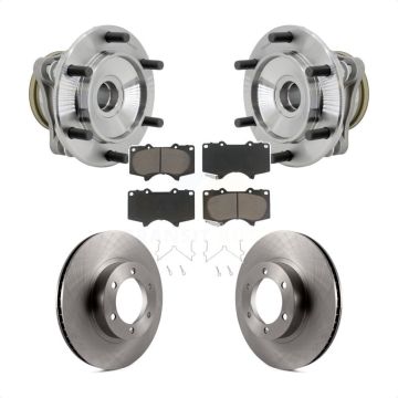 Front Hub Bearing Assembly Disc Brake Rotors And Ceramic Pads Kit For Toyota 4Runner RWD KBB-132184