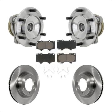 Front Hub Bearing Assembly Disc Brake Rotor And Pads Kit For 2010-2021 Toyota 4Runner RWD KBB-132186