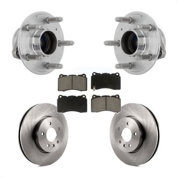 Front Hub Bearing Assembly Disc Brake Rotors And Ceramic Pads Kit For Cadillac ATS KBB-132188