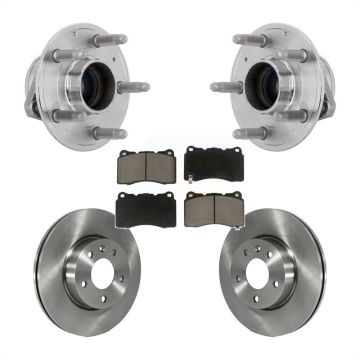 Front Hub Bearing Assembly Disc Brake Rotor & Pad Kit For 2019 Cadillac ATS Base with RWD KBB-132193