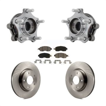 Front Hub Bearing Assembly Disc Brake Rotors And Pads Kit For 2019-2023 Nissan Altima KBB-132200