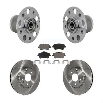 Front Hub Bearing Brake Rotor Pads Kit For 06-07 Mercedes-Benz C350 Without Sport Package KBB-132202