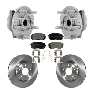Front Hub Bearing Assembly Disc Brake Rotors And Pads Kit For Hyundai Kona Kia Seltos KBB-132211