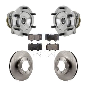 Front Hub Bearing Assembly Disc Brake Rotor Pads Kit For Toyota Tacoma 4Runner FJ Cruiser KBB-132214