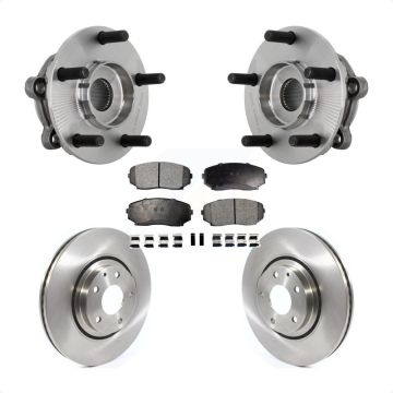 Front Hub Bearing Assembly Disc Brake Rotors And Pads Kit For 2016-2023 Mazda CX-9 KBB-132221