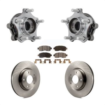 Front Hub Bearing Assembly Disc Brake Rotors And Pads Kit For 2019-2023 Nissan Altima KBB-132226