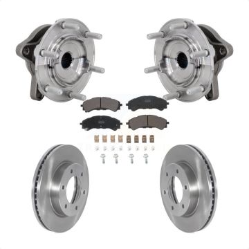 Front Hub Bearing Assembly Disc Brake Rotors And Pads Kit For 2019-2023 Ford Ranger 4WD KBB-132233