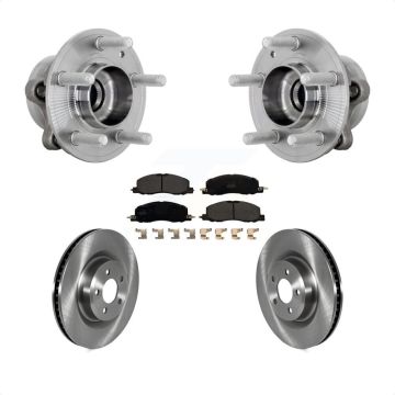 Front Hub Bearing Brake Rotor And Pad Kit For 2020-2022 Ford Explorer Lincoln Aviator AWD KBB-132237