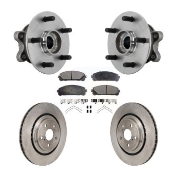 Front Hub Bearing Assembly Disc Brake Rotors And Pads Kit For 2020-2022 Toyota Highlander KBB-132238