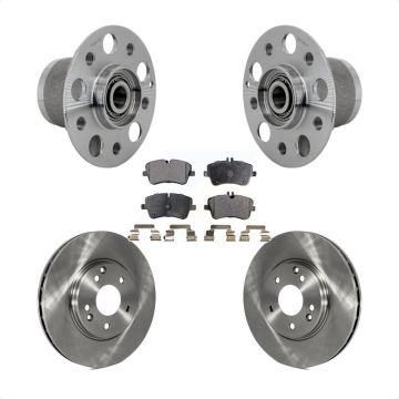 Front Hub Bearing Brake Rotor Pads Kit For 06-07 Mercedes-Benz C350 Without Sport Package KBB-132264