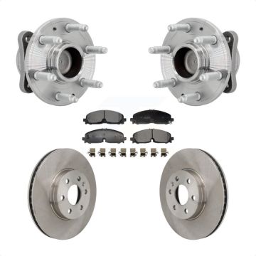 Front Hub Bearing Brake Rotor And Pad Kit For 2021-2022 Chevrolet Colorado GMC Canyon RWD KBB-132265