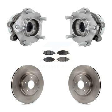Front Hub Bearing Assembly Disc Brake Rotors And Semi-Metallic Pads Kit For Nissan Murano KBB-132267