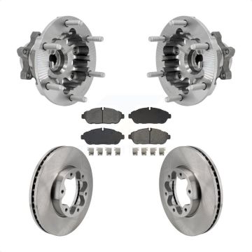 Front Hub Bearing Brake Rotor & Pads Kit For Ford Transit-250 Transit-350 Transit-150 AWD KBB-132269