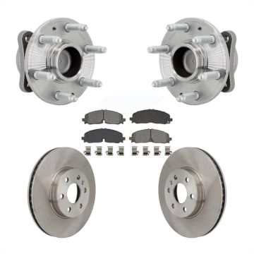 Front Hub Bearing Brake Rotor And Pad Kit For 2021-2022 Chevrolet Colorado GMC Canyon RWD KBB-132291