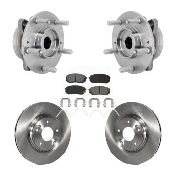 Front Hub Bearing Assembly Disc Brake Rotors And Pads Kit For Hyundai Kona Kia Seltos KBB-132295