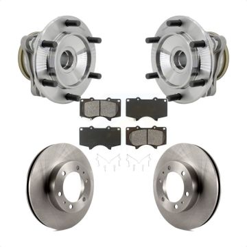 Front Hub Bearing Assembly Disc Brake Rotor Pads Kit For Toyota Tacoma 4Runner FJ Cruiser KBB-132296