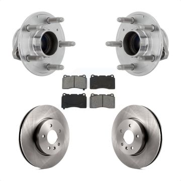 Front Hub Bearing Assembly Disc Brake Rotors And Semi-Metallic Pads Kit For Cadillac ATS KBB-132302