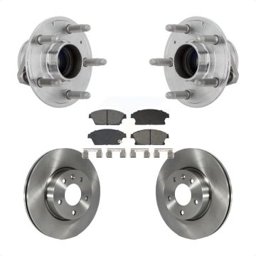 Front Hub Bearing Assembly Disc Brake Rotors And Semi-Metallic Pads Kit For Cadillac ATS KBB-132304