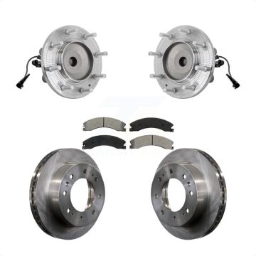 Front Hub Bearing Disc Brake Rotor Pad Kit For GMC Sierra 3500 HD Chevrolet Silverado RWD KBB-132311