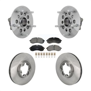 Front Hub Bearing Assembly Disc Brake Rotors And Ceramic Pads Kit For Ford E-Transit KBB-132325