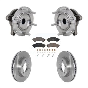 Front Hub Bearing Assembly Disc Brake Rotors And Pads Kit For 2019-2023 Ford Ranger 4WD KBB-132333