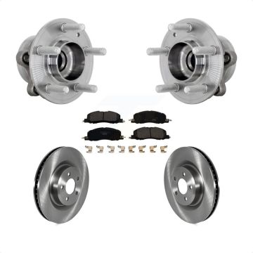 Front Hub Bearing Brake Rotor And Pad Kit For 2020-2022 Ford Explorer Lincoln Aviator AWD KBB-132335