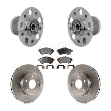Front Hub Bearing Assembly Disc Brake Rotors And Ceramic Pads Kit For Mercedes-Benz C250 KBB-132340