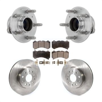 Front Hub Bearing Assembly Disc Brake Rotors And Pads Kit For Chevrolet Camaro LT LS KBB-132349