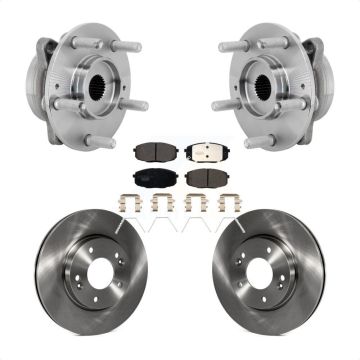 Front Hub Bearing Assembly Disc Brake Rotors And Pads Kit For Hyundai Kona Kia Seltos KBB-132354