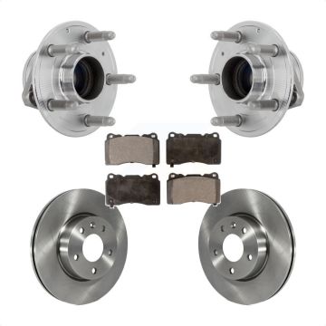 Front Hub Bearing Assembly Disc Brake Rotor & Pad Kit For 2019 Cadillac ATS Base with RWD KBB-132367