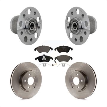 Front Hub Bearing Assembly Disc Brake Rotor & Pads Kit For Mercedes-Benz E350 C350 SLC300 KBB-132375