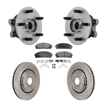 Front Hub Bearing Assembly Disc Brake Rotors And Pads Kit For 2021-2023 Toyota Sienna KBB-132379