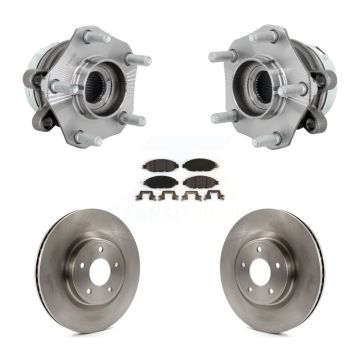 Front Hub Bearing Assembly Disc Brake Rotors And Ceramic Pads Kit For Nissan Murano KBB-132382