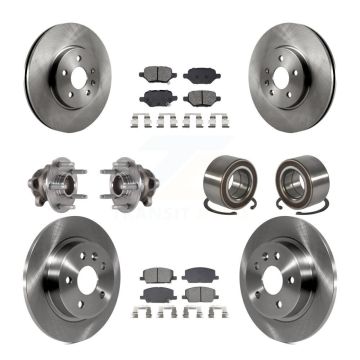 Front Rear Hub Bearing Brake Rotor And Pad Kit (10Pc) For Buick Encore Chevrolet Trax FWD KBB-132389