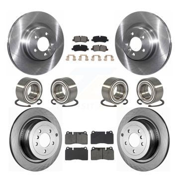 Front Rear Bearing Brake Rotor Pad Kit (10Pc) For 2006-2009 Land Rover Range Supercharged KBB-132391