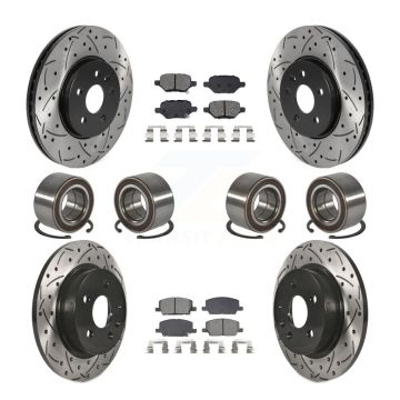 Front Rear Bearing Coated Brake Rotor Pads Kit (10Pc) For Buick Encore Chevrolet Trax AWD KBB-132406