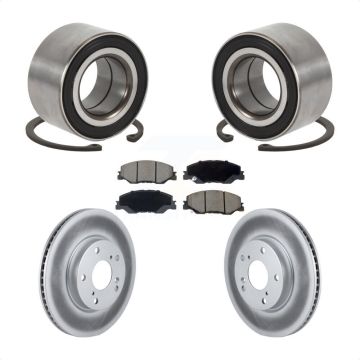 Front Wheel Bearing Coated Disc Brake Rotors And Pads Kit For 2019-2022 Honda Insight KBB-132412