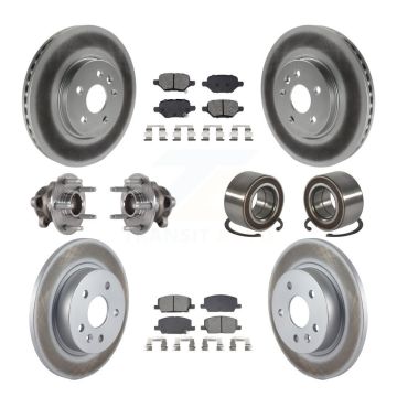 Front Rear Hub Bearing Coated Brake Rotor Pads Kit (10Pc) For Buick Encore Chevrolet Trax KBB-132414